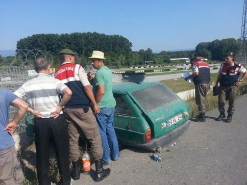 Sofuoğlu Pisti Önünde Trafik Kazası